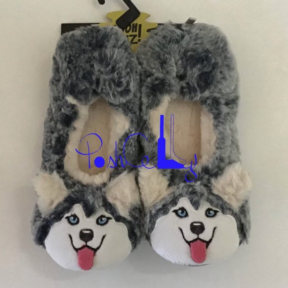 Oooh Geez! Travel Buddies Husky Slippers - Picture 2 of 3